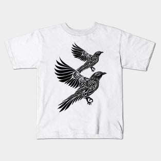 Trival crow flying Kids T-Shirt